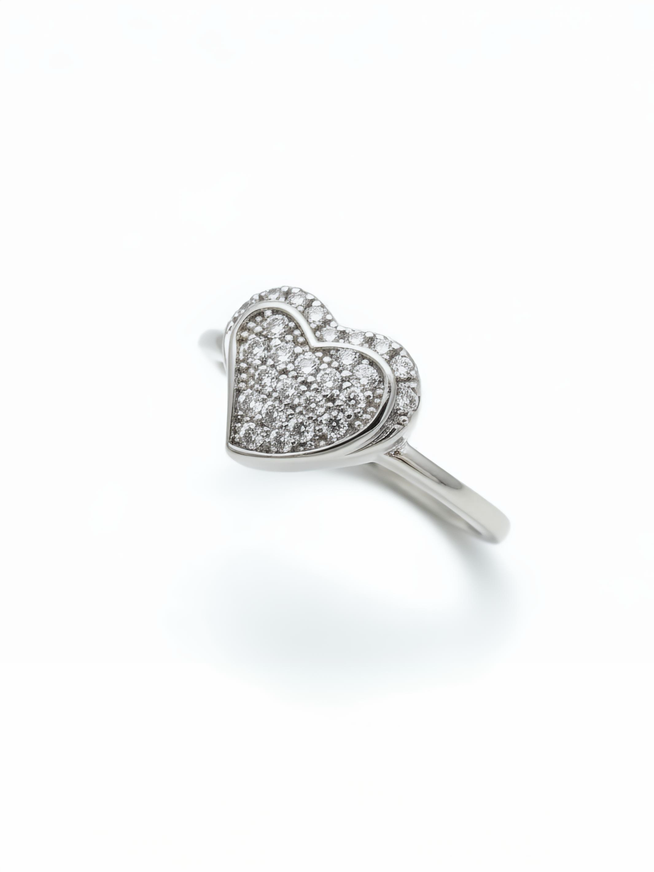 Pure Silver Heart Ring