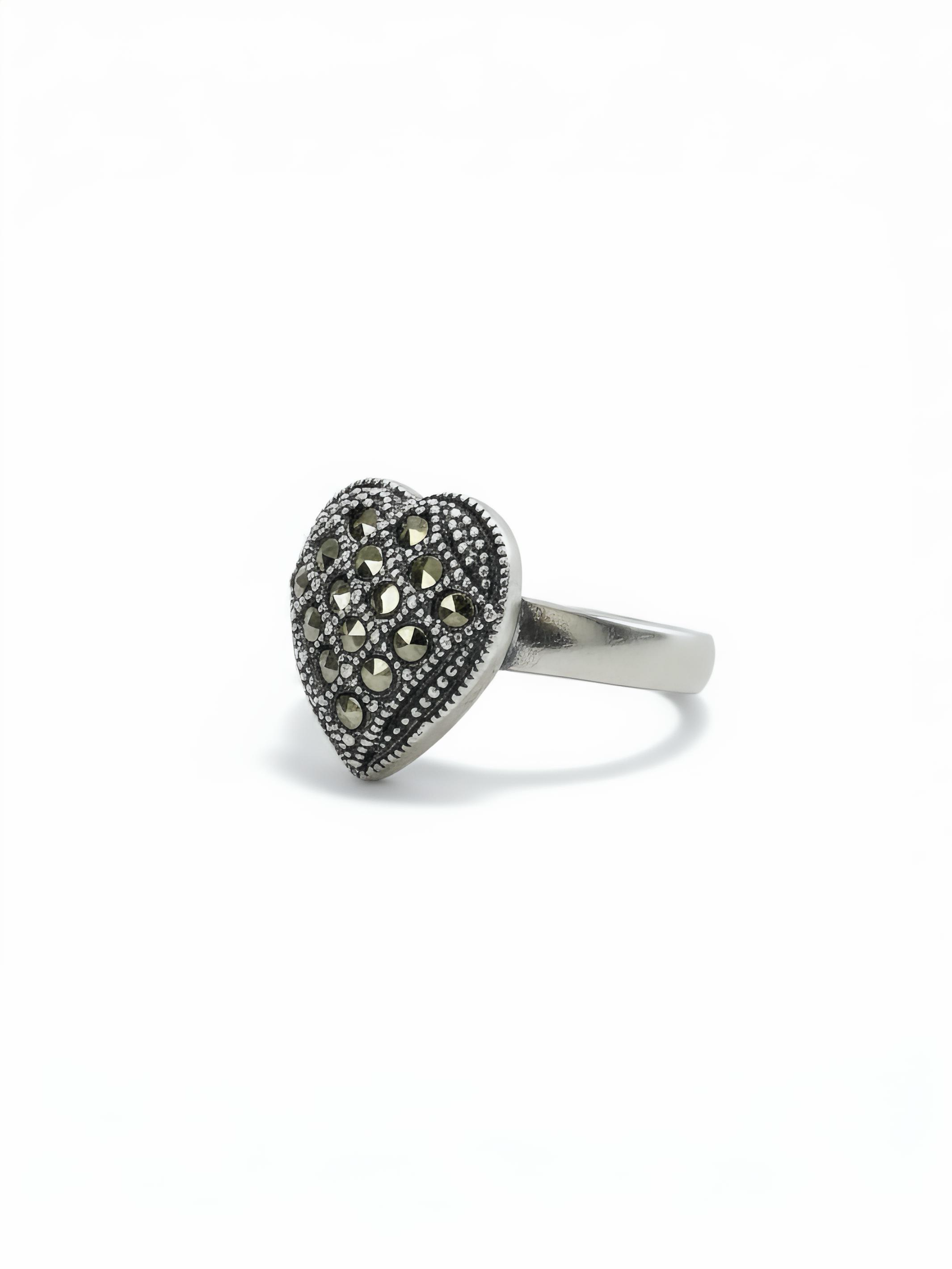 Heart Pure Silver Ring