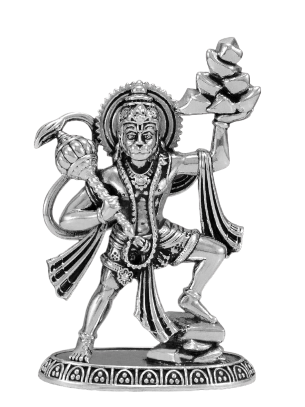 Pure Silver Antique Bajrang Bali Idol