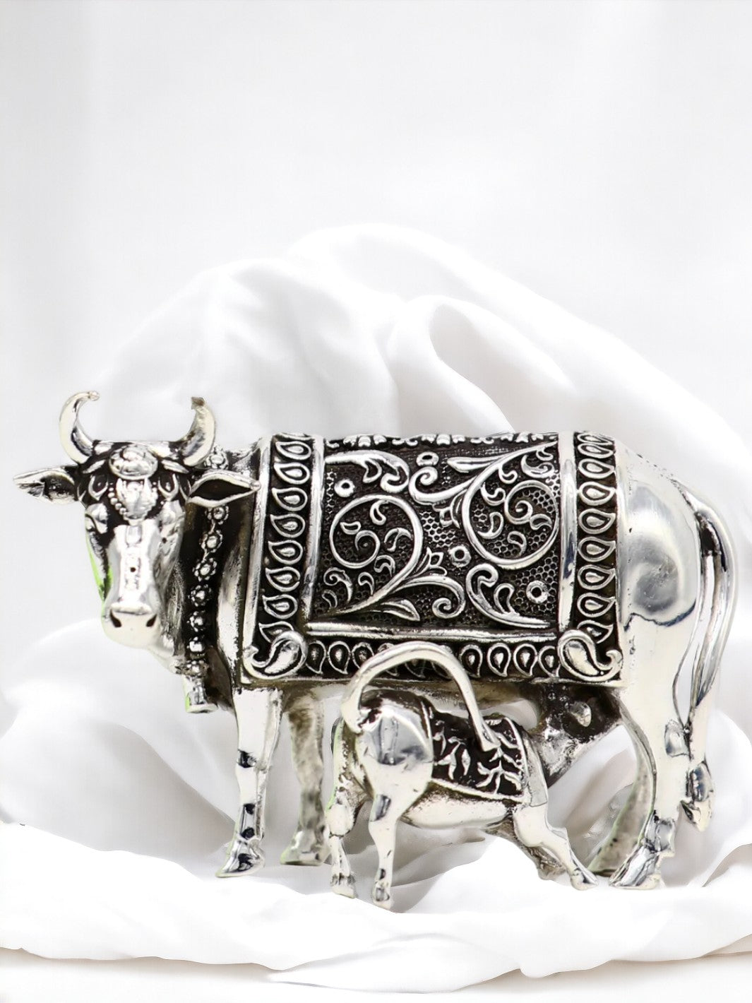 Kamdhenu Cow and Calf Idol - PSA Jewels