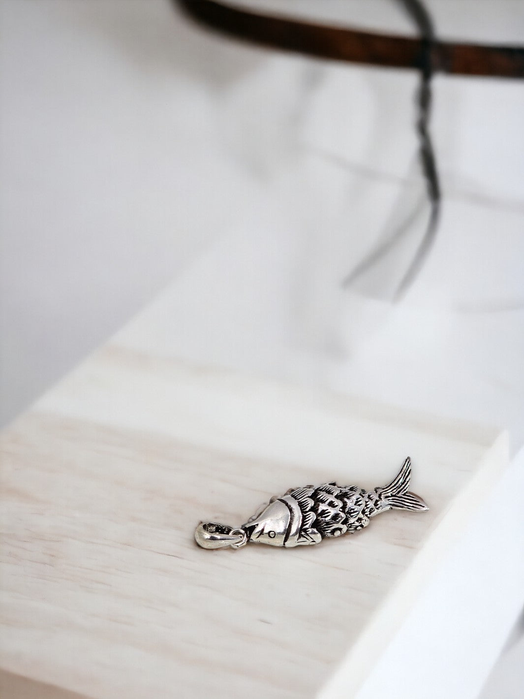 Fish Charm Silver Pendant with chain - PSA Jewels