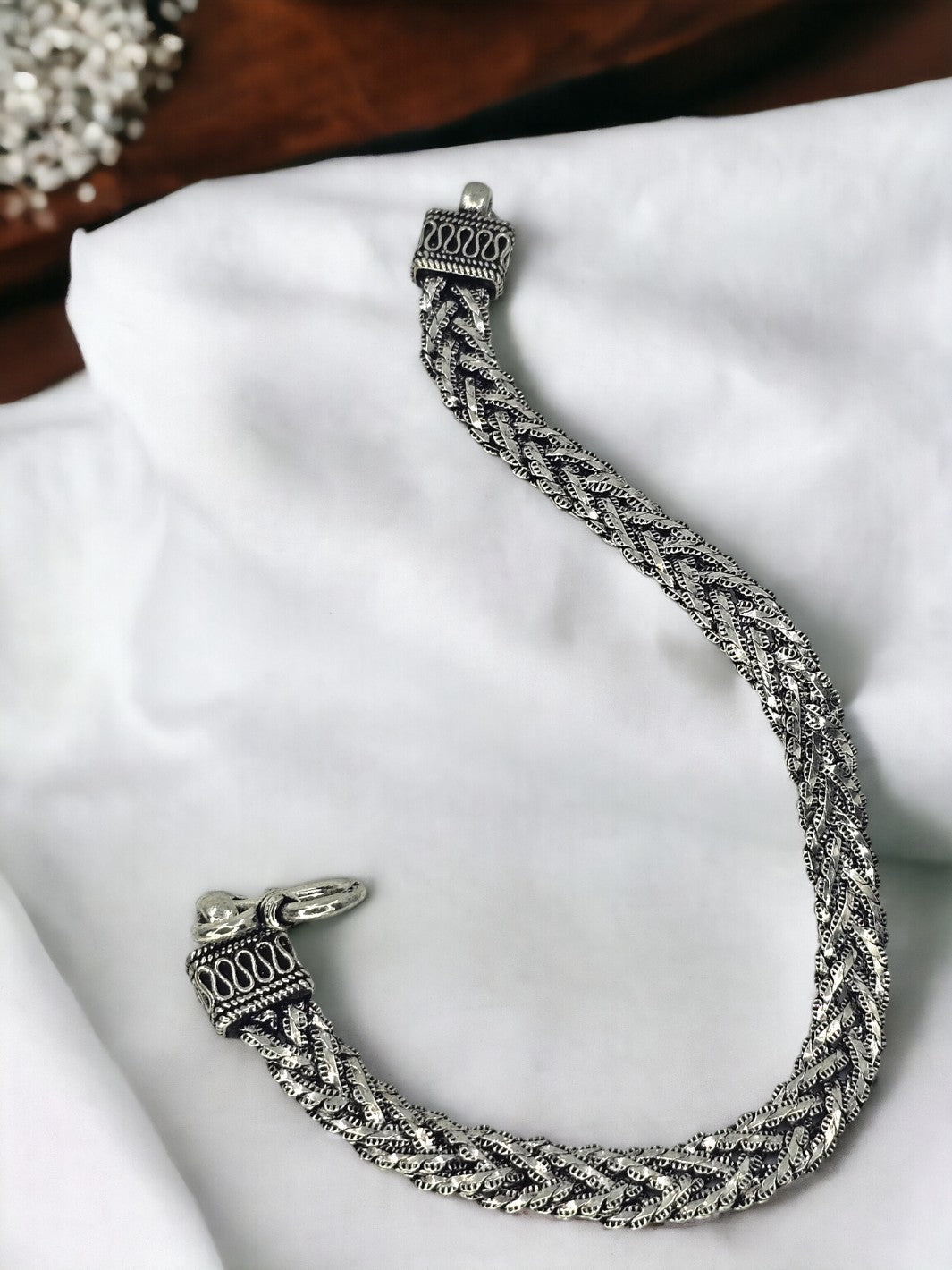 Handmade Braided Silver Bracelet - PSA Jewels
