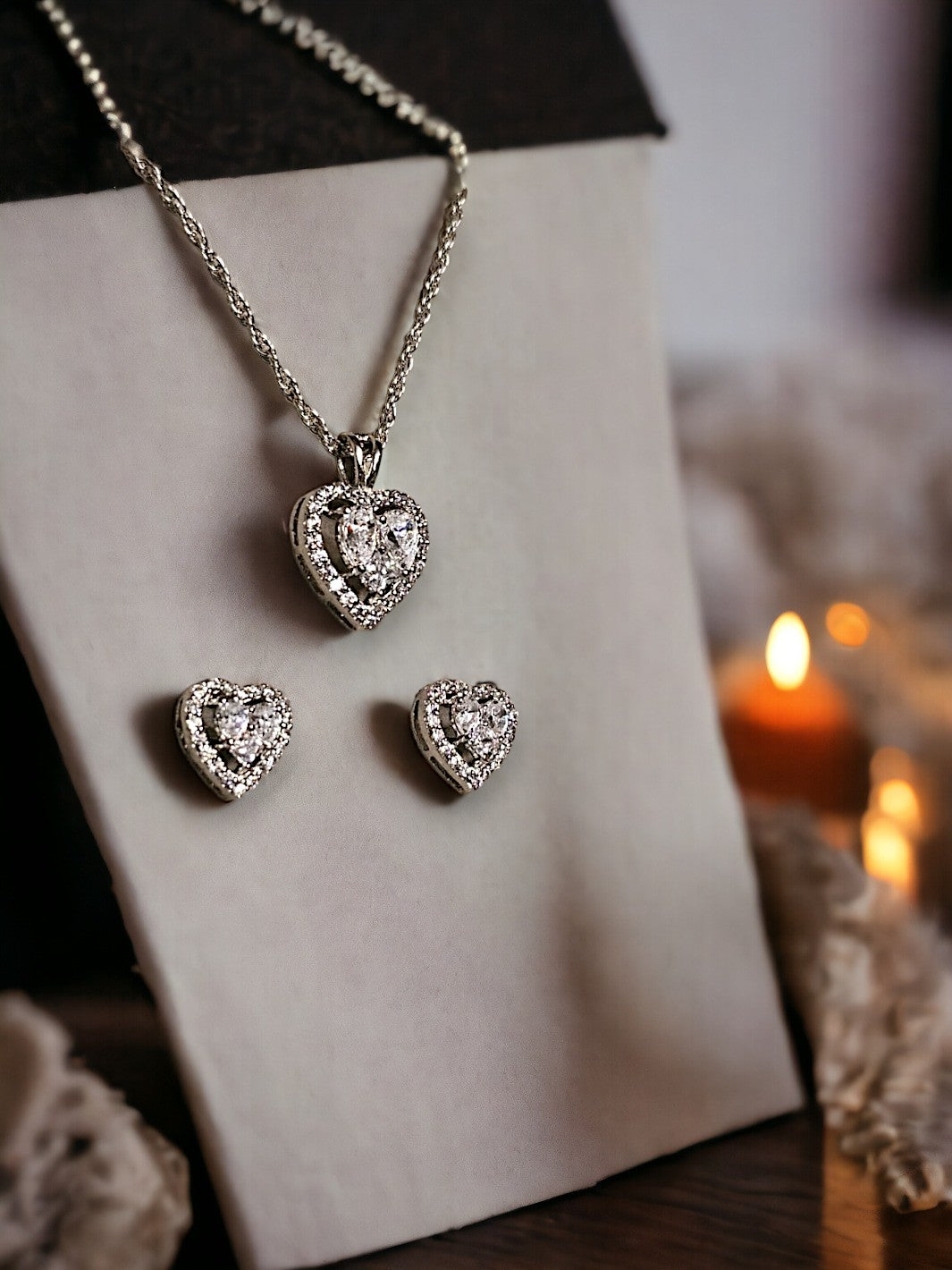 Heart Shaped Pendant Set - PSA Jewels