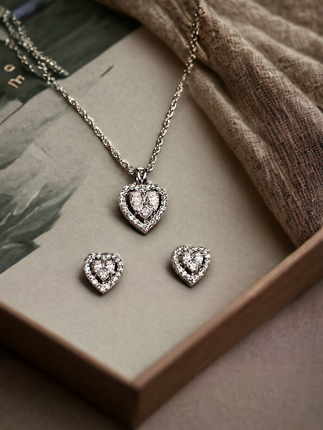 Heart Shaped Pendant Set - PSA Jewels