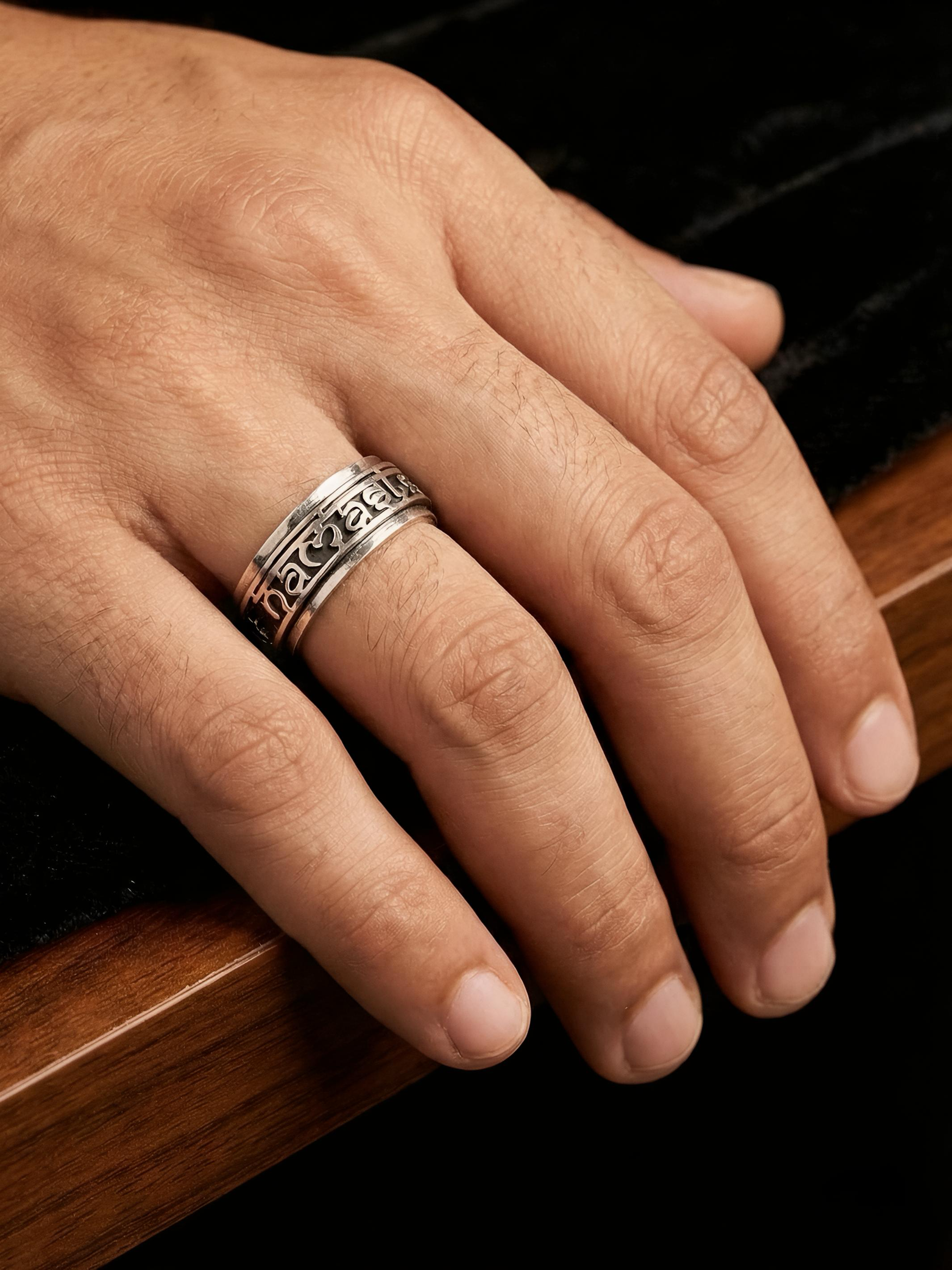 Namaste Pure Silver Men’s Ring