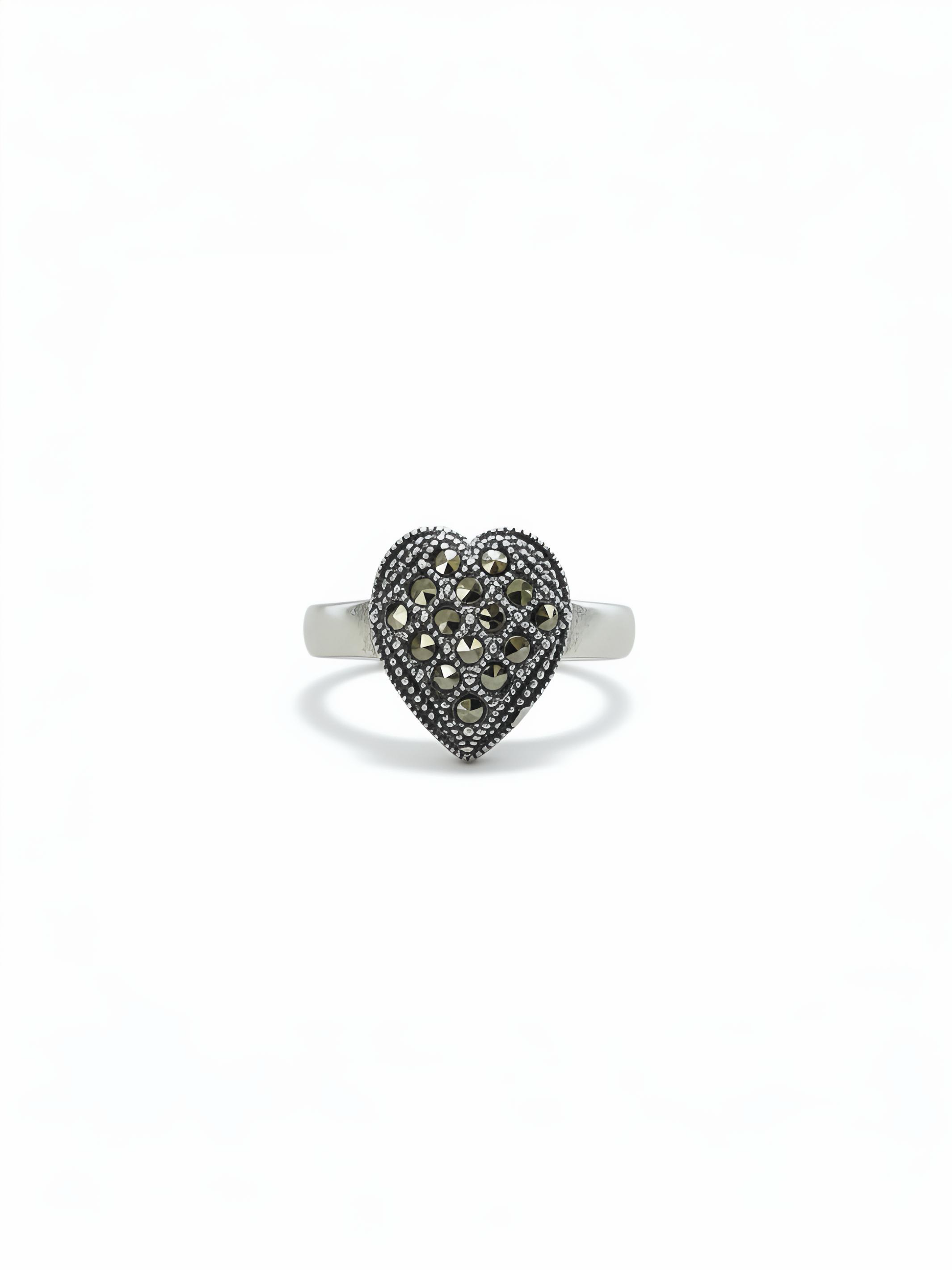 Heart Pure Silver Ring