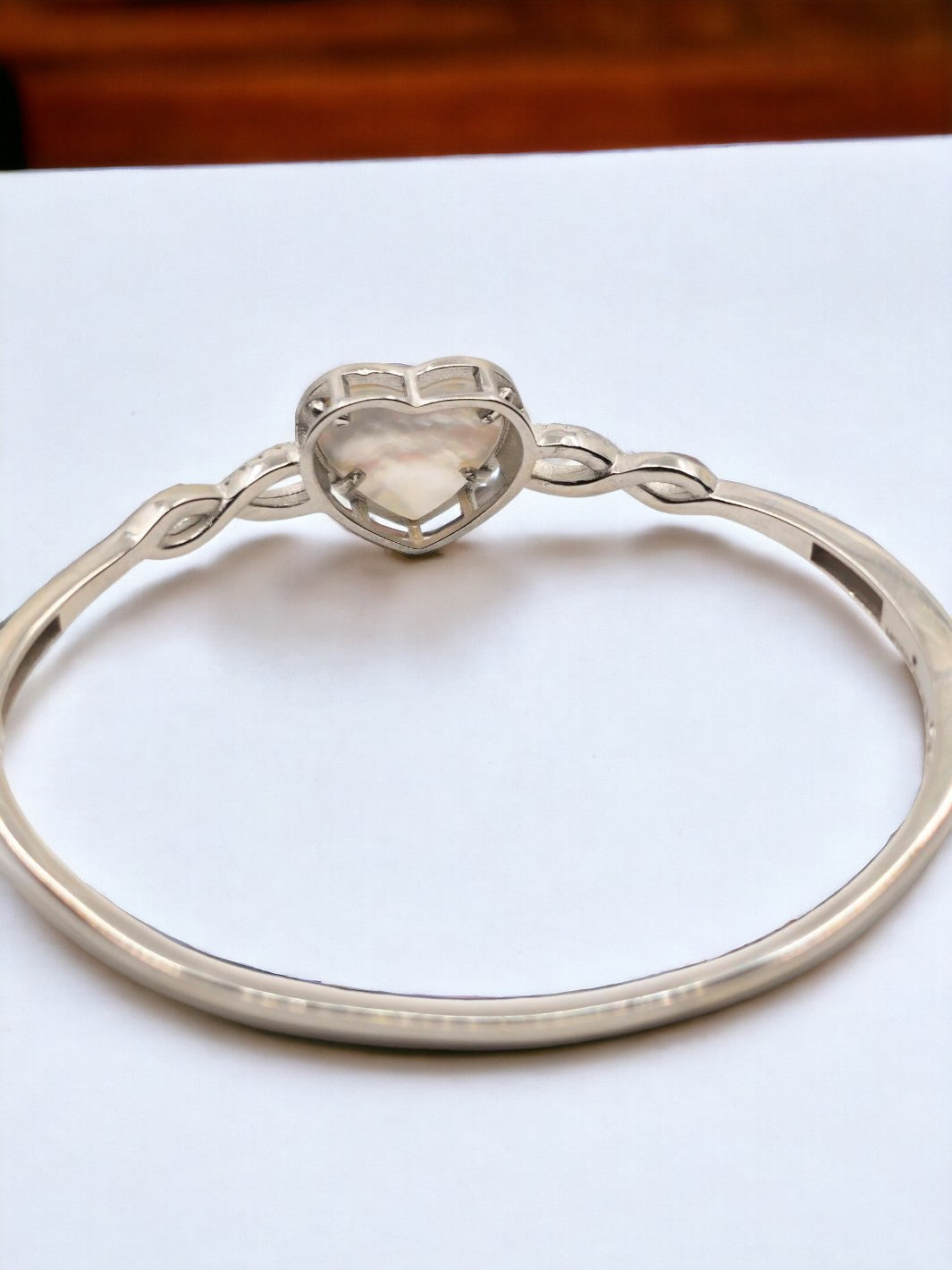 Silver Zircon Rhodium Heart Bracelet - PSA Jewels