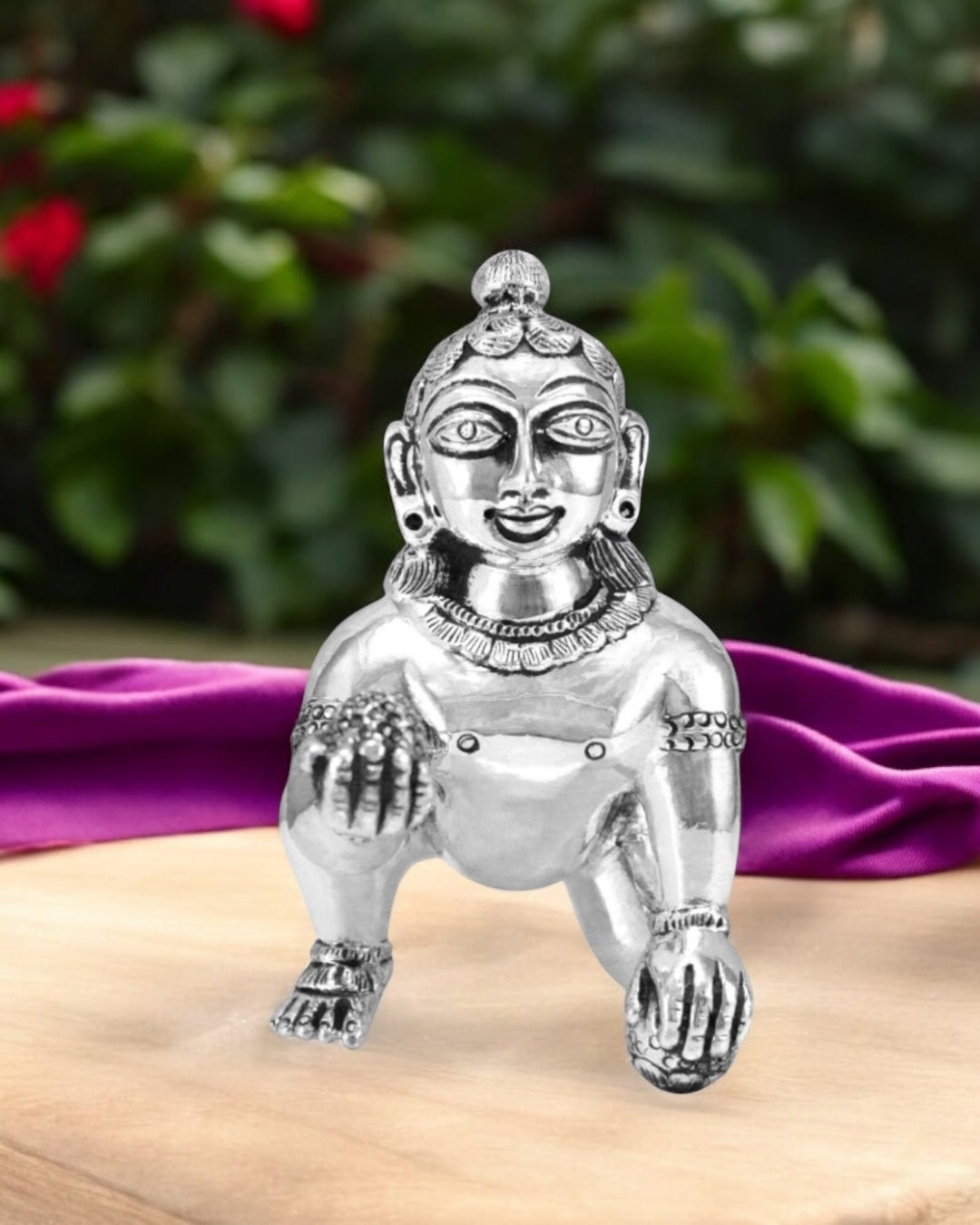Pure Silver Ladoo Gopal Krishna Idol