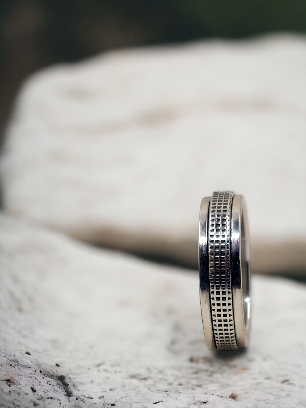 Men's Eternity Carved Band Ring - PSA Jewels
