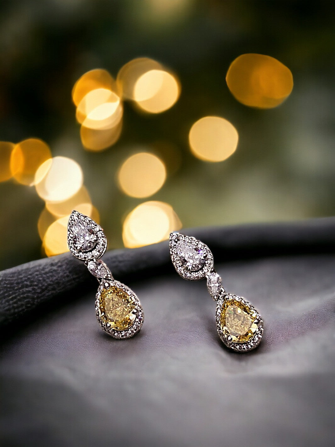 Yellow Dangle Earring - PSA Jewels