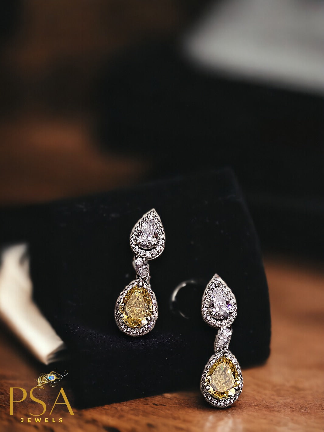 Yellow Dangle Earring - PSA Jewels