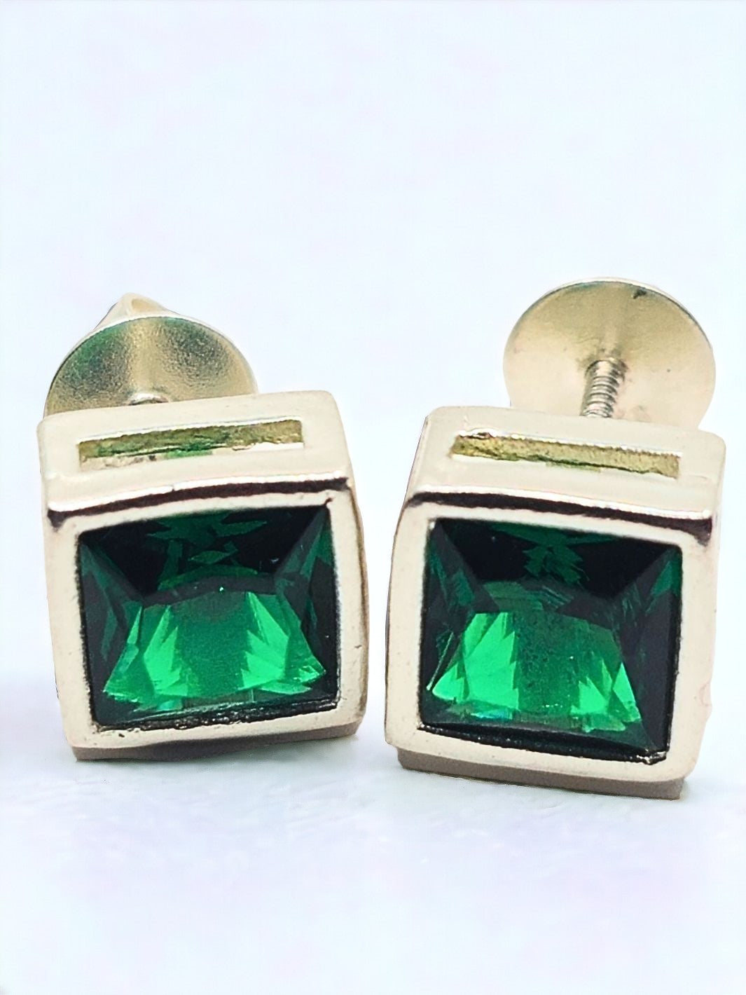 Emerald Single Stone Stud - PSA Jewels