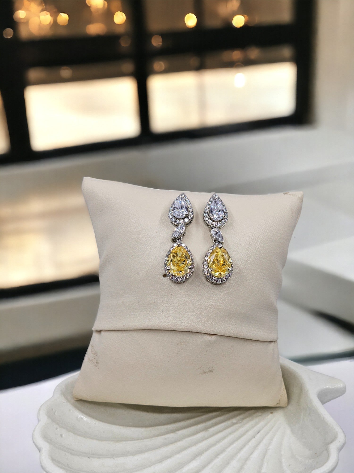 Yellow Dangle Earring - PSA Jewels