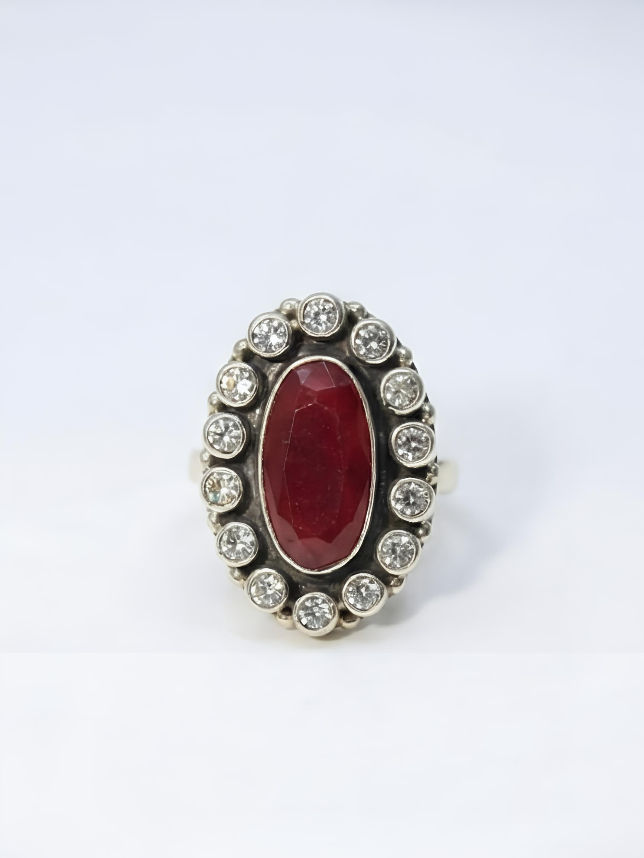 Tattva - The Jadau Oval Pure Silver Ring