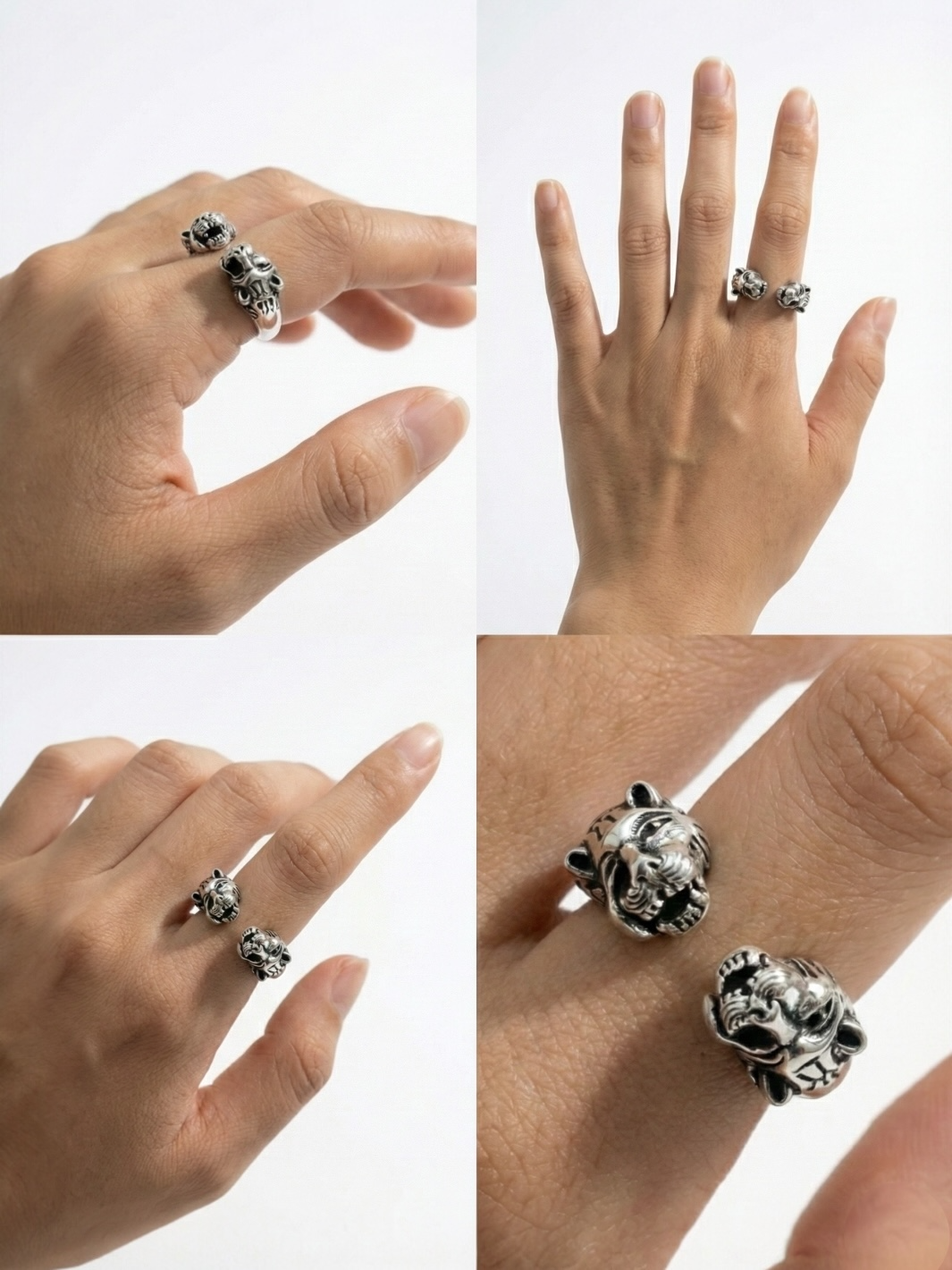 Silver Tiger Pure Silver Ring