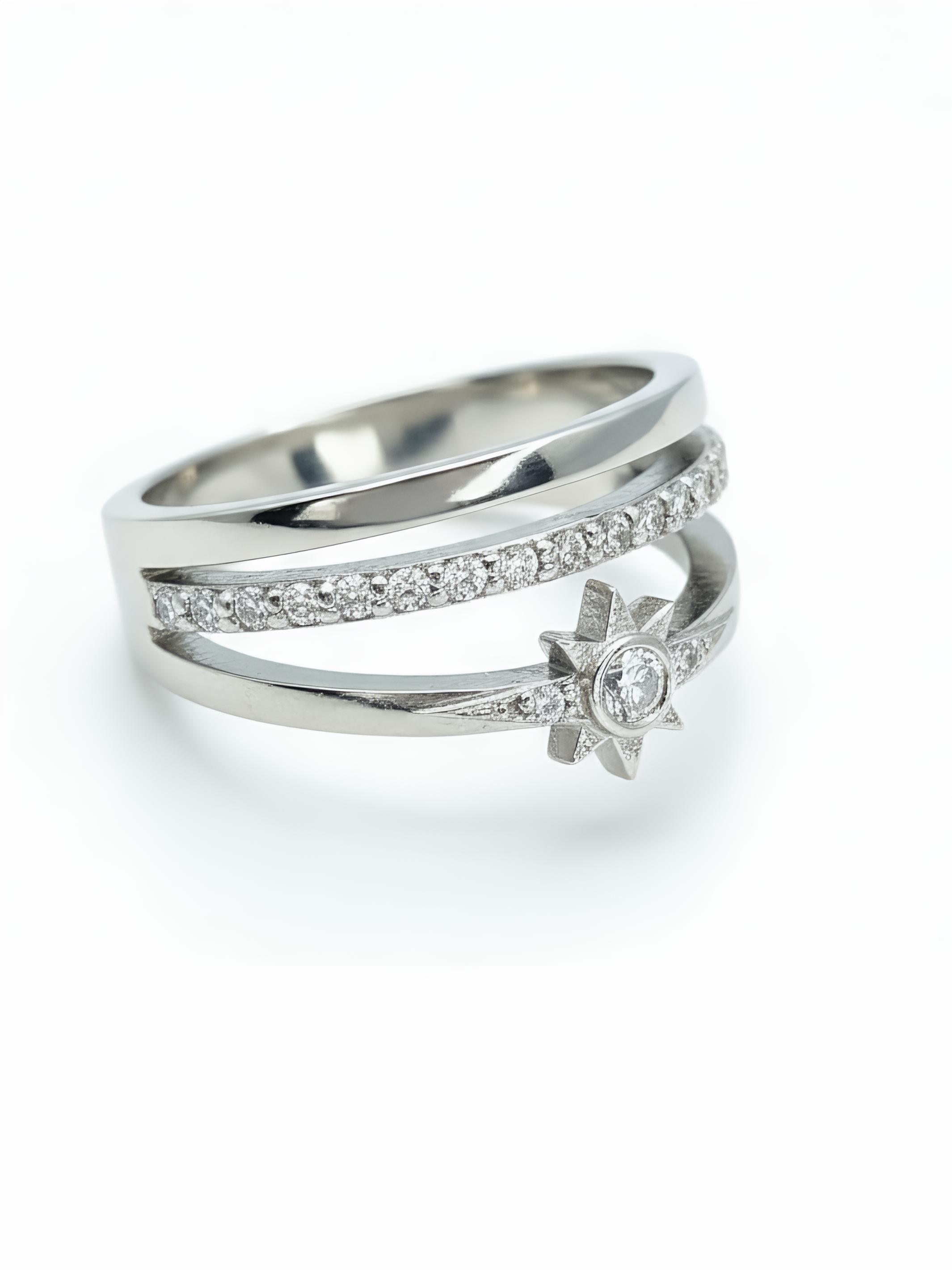 Pure Silver Multilayer Ring