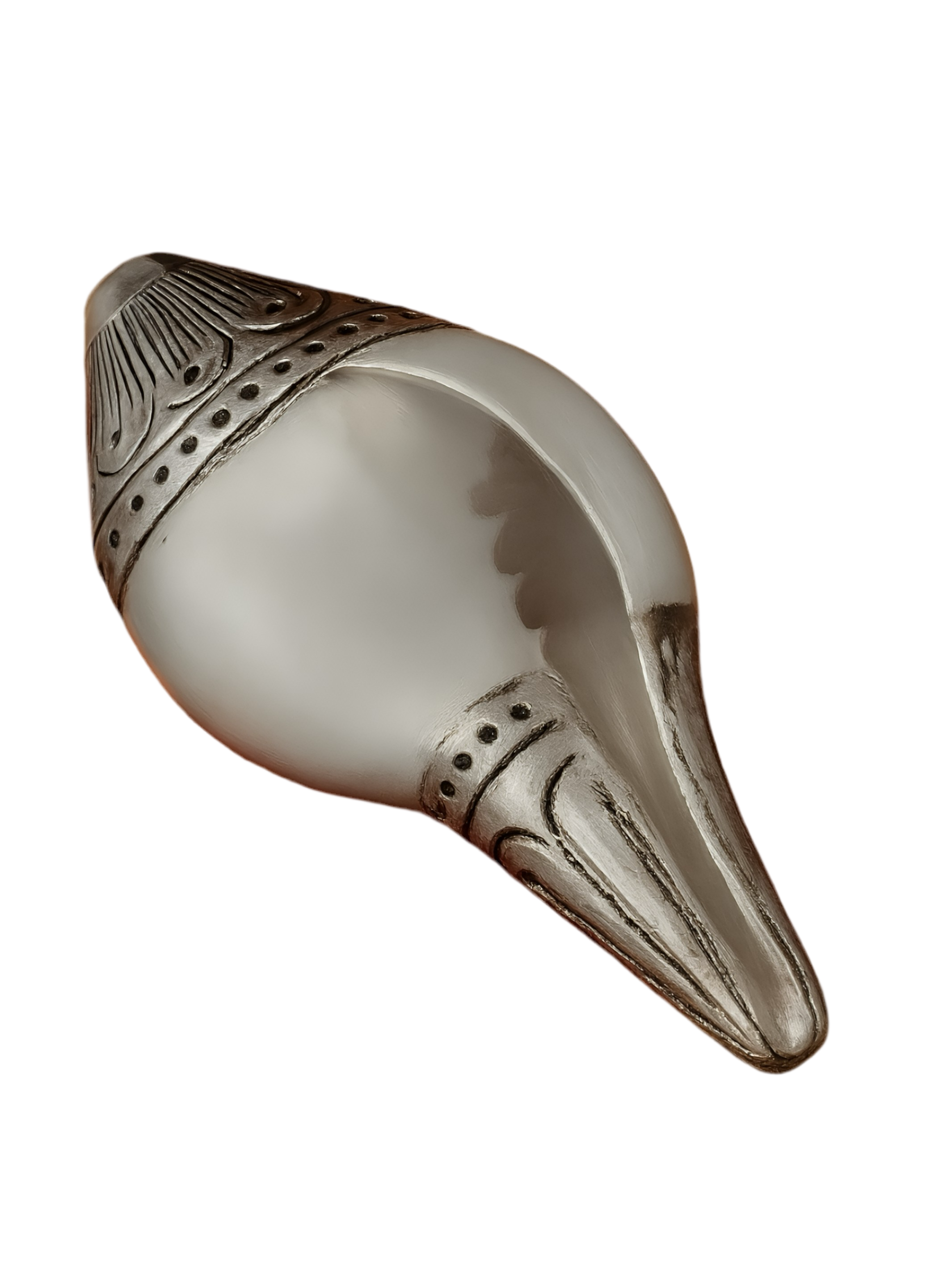 Pure Silver Vamavarti Shankh Conch Shell