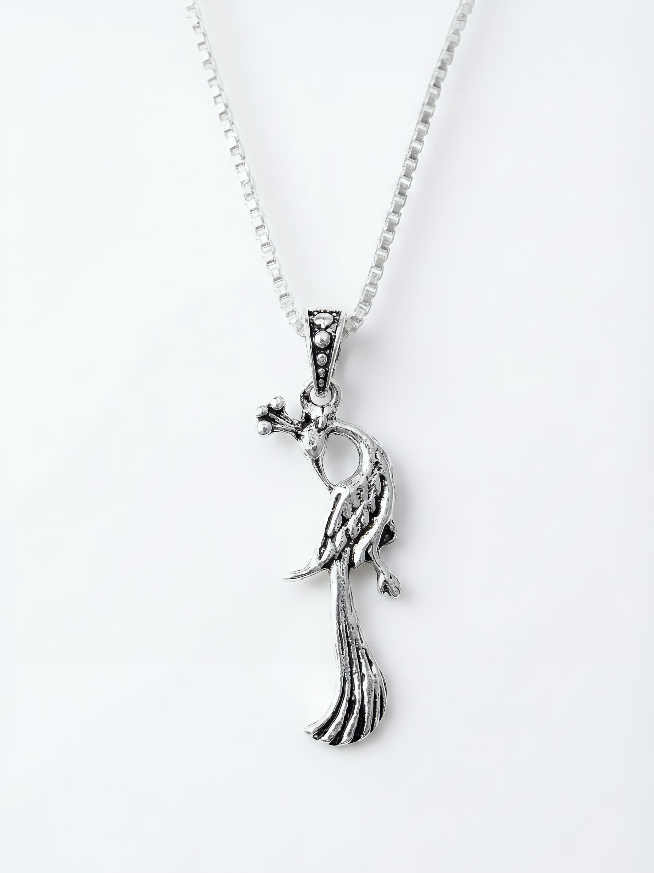 Peacock Pendant With Chain