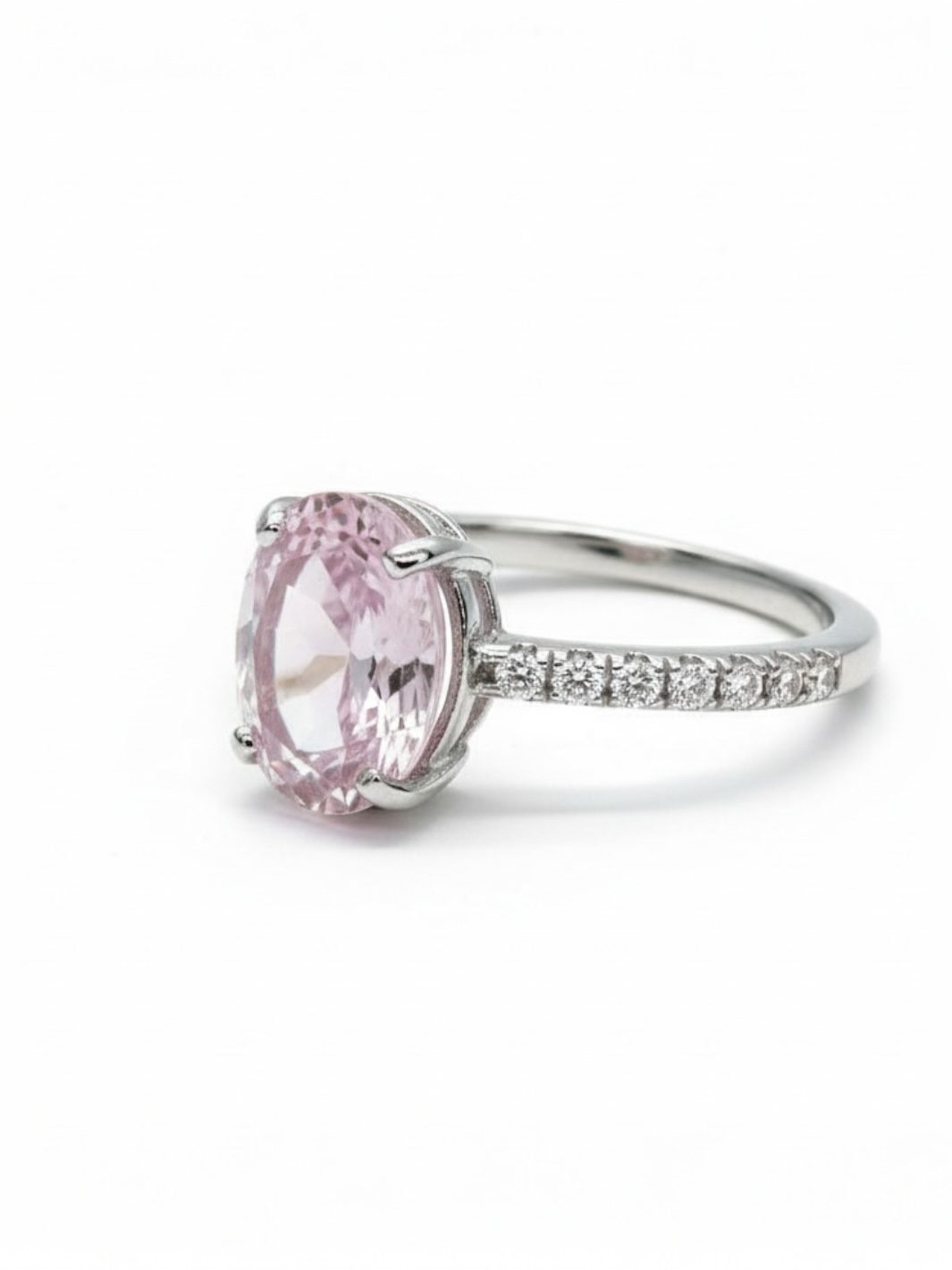 Pure Silver Purple Sapphire Ring