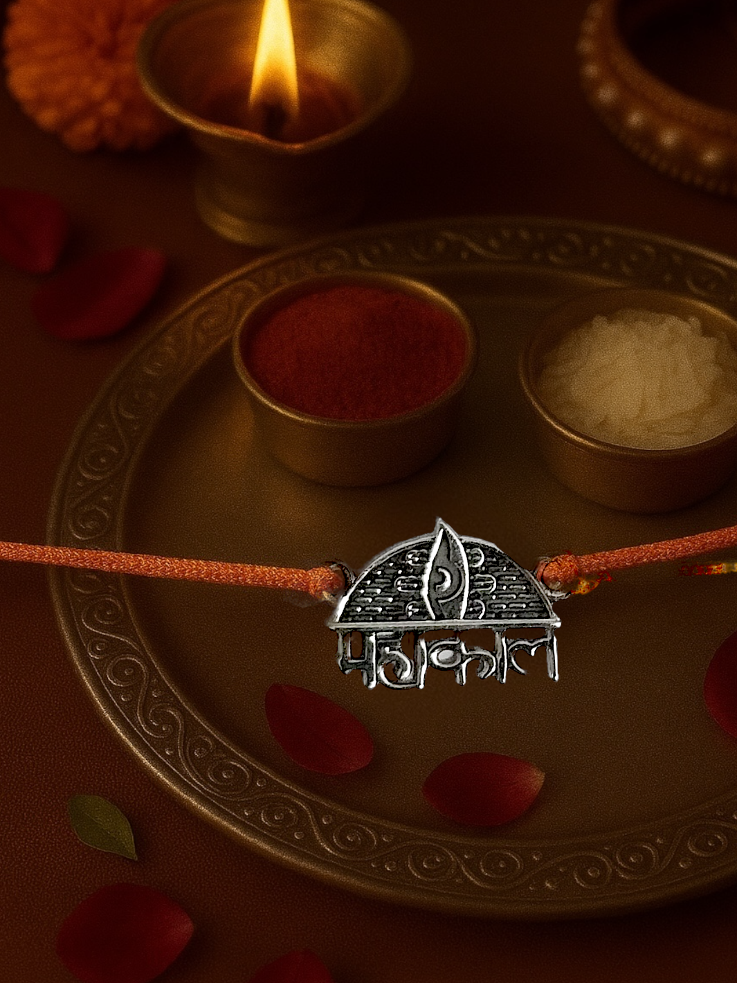 Auspicious Silver Mahakal Rakhi