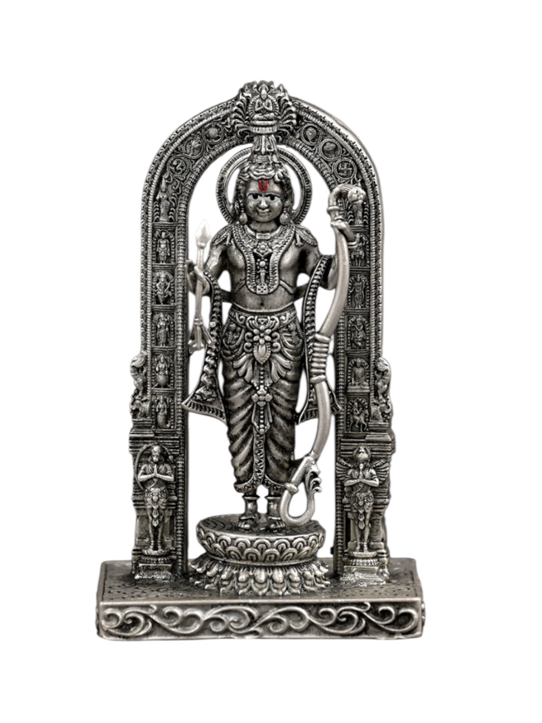 Shree Ram Lalla Antique Finish Silver Idol