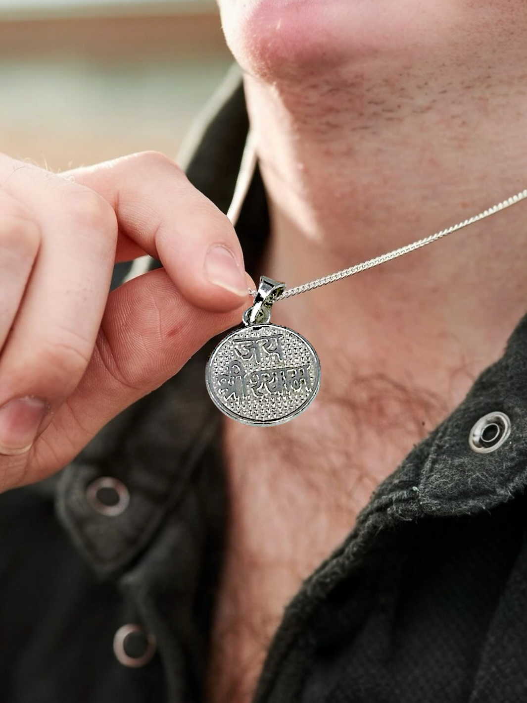 Jai Shree Shayam Silver Pendant with Chain - PSA Jewels