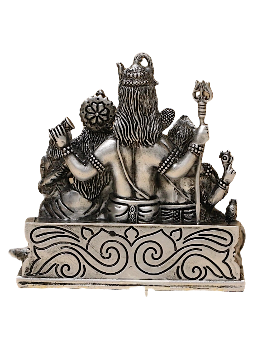 Pure Silver Antique Shivaparivaar Idol