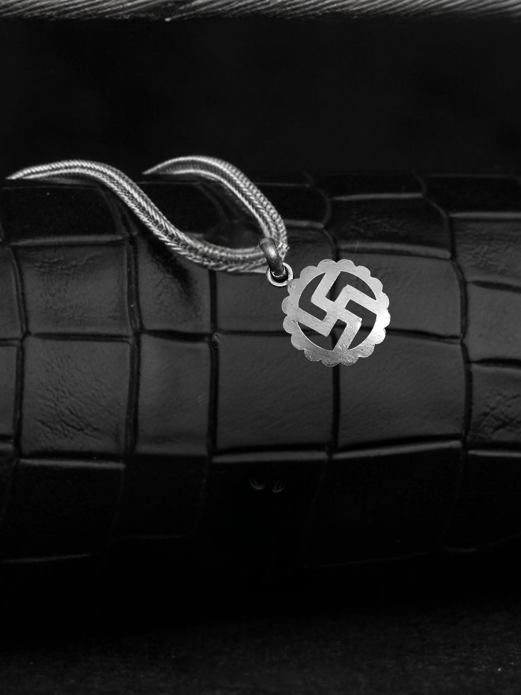 Swastik Silver Pendant with chain - PSA Jewels