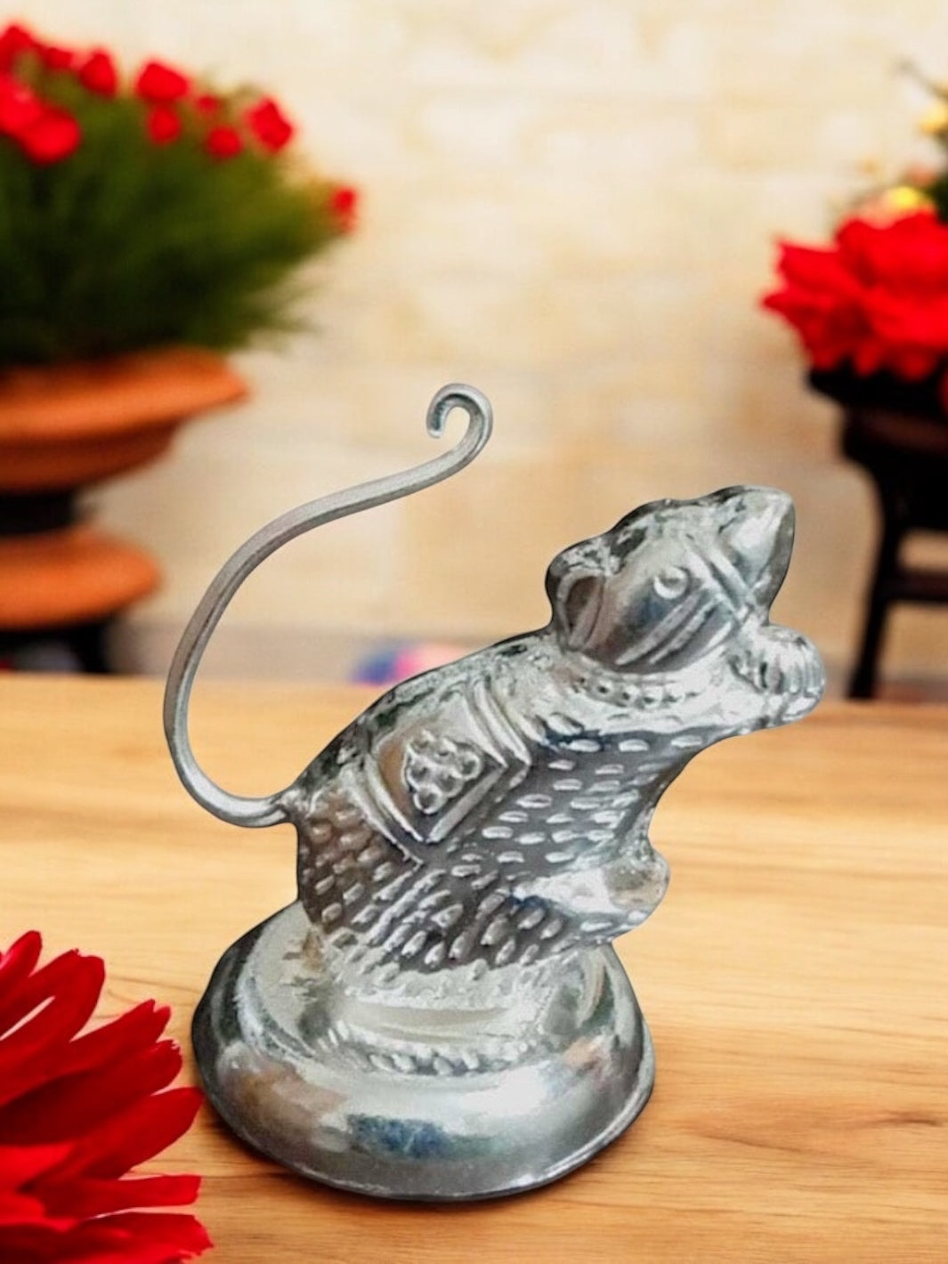 Pure Silver Chuha/Mushakraj Idol - PSA Jewels