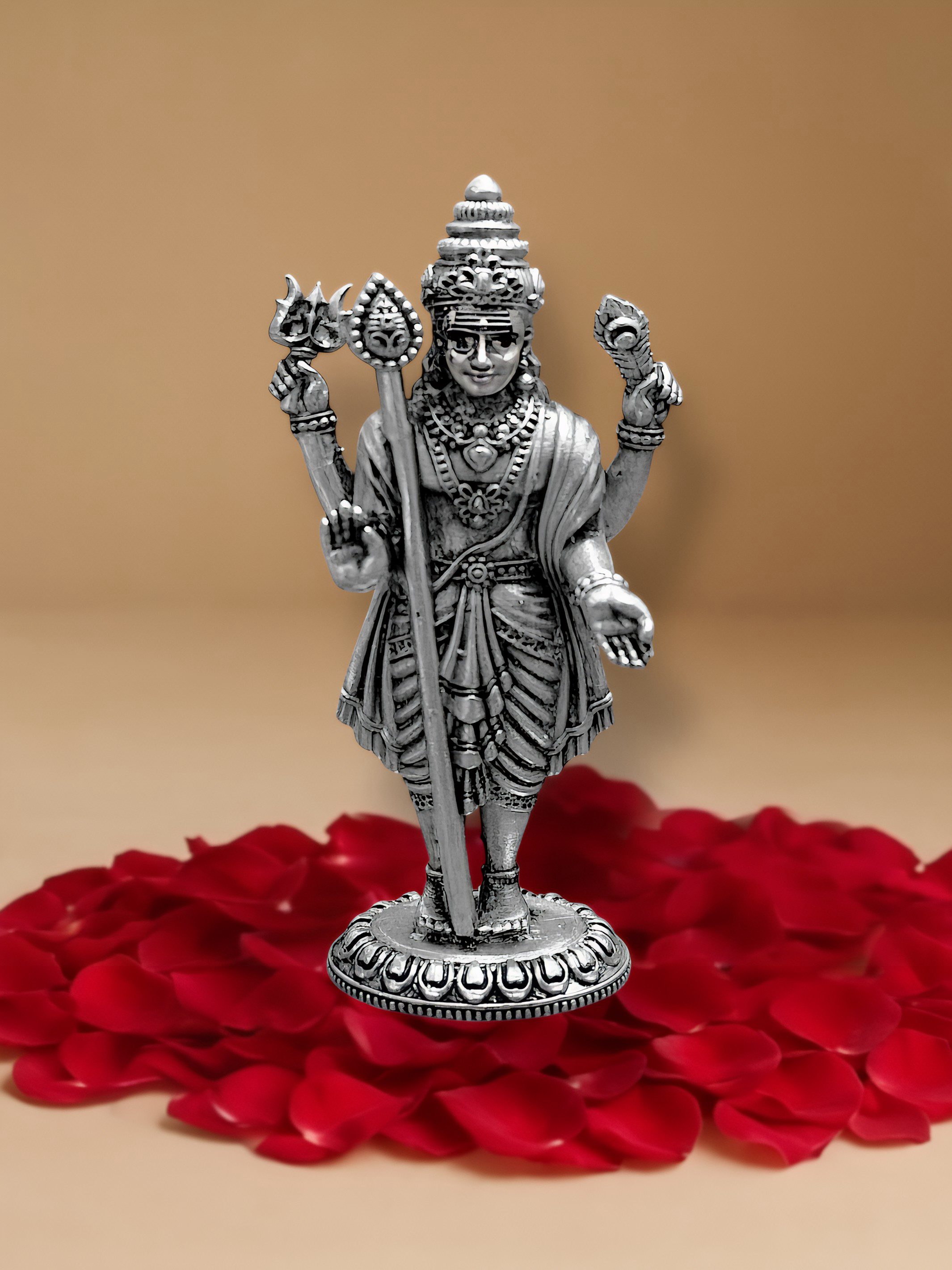 Pure Silver Antique Lord Kartikeya Idol