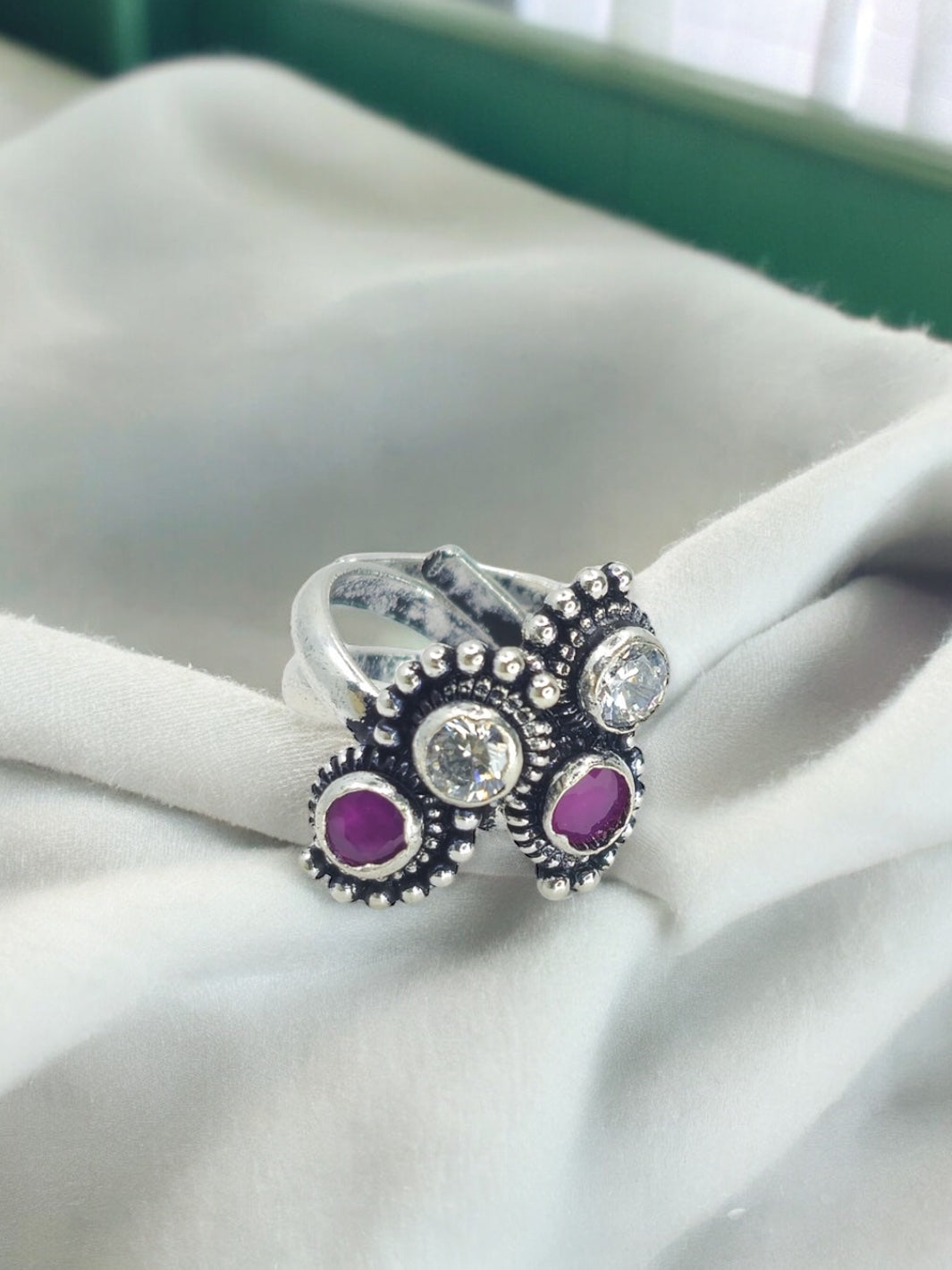 Artistic Ruby Toe Rings - PSA Jewels