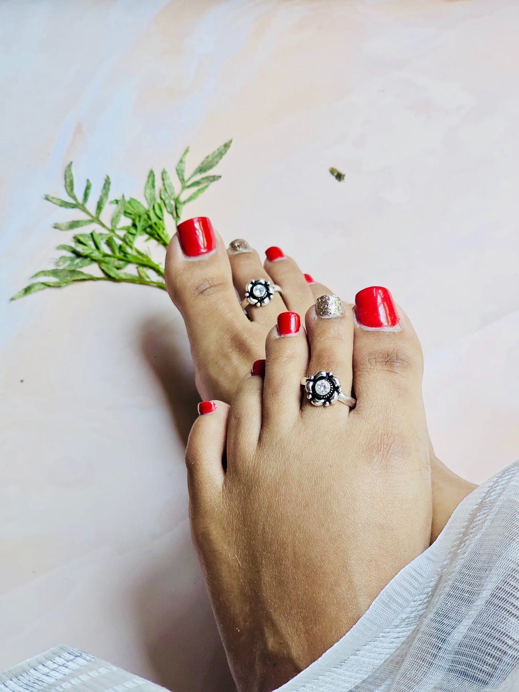 Artistic Flower Toe Rings - PSA Jewels