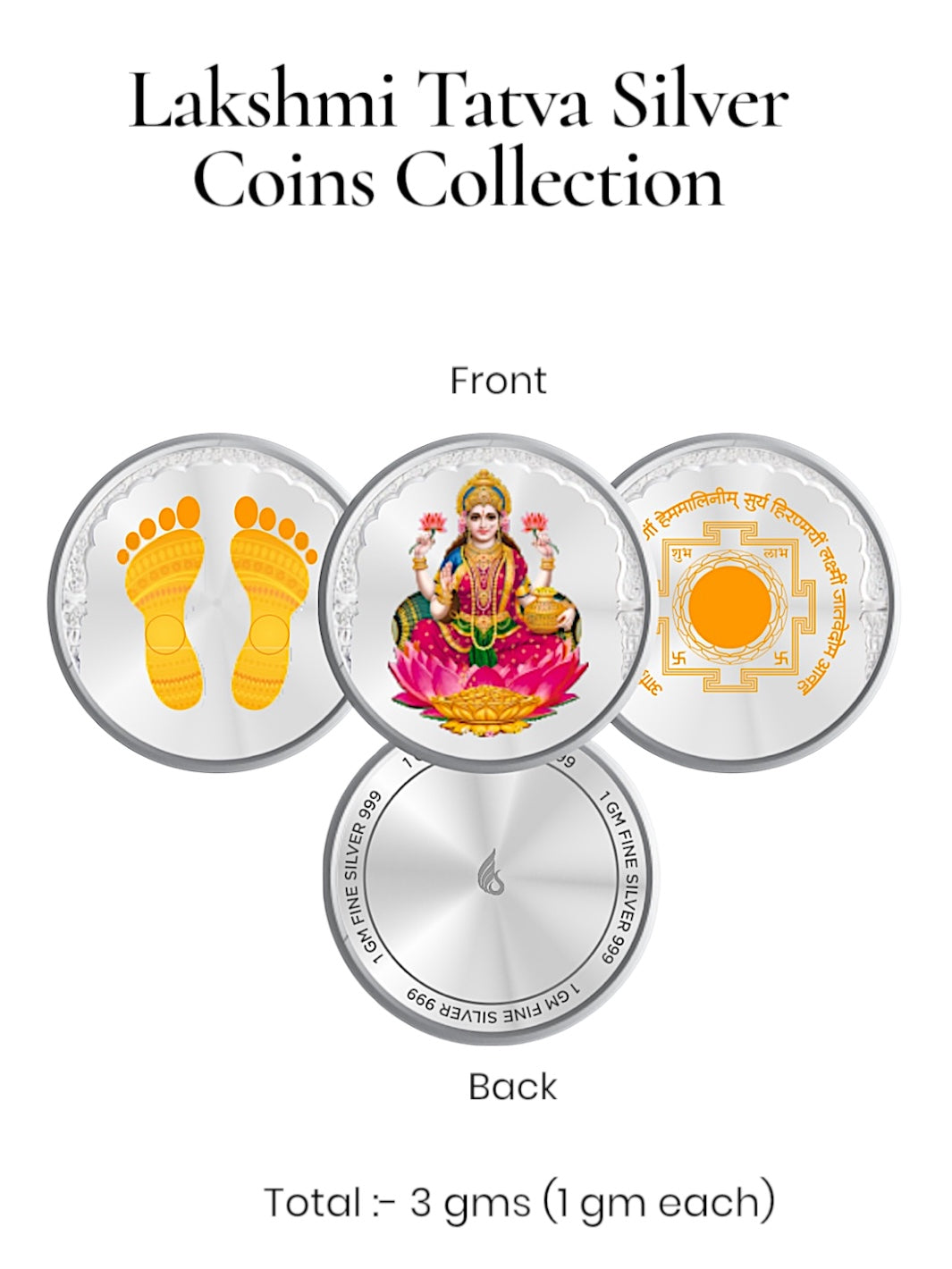 Lakshmi Tatva Special Combo Collection of Silver Coins in Unique Gift Box