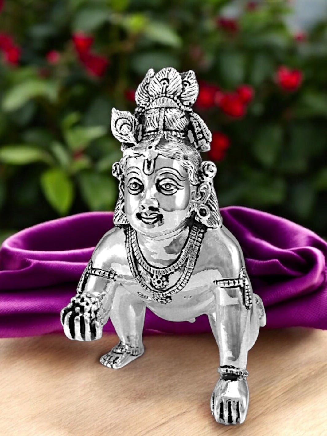Pure Silver Bal Gopal Krishna Idol