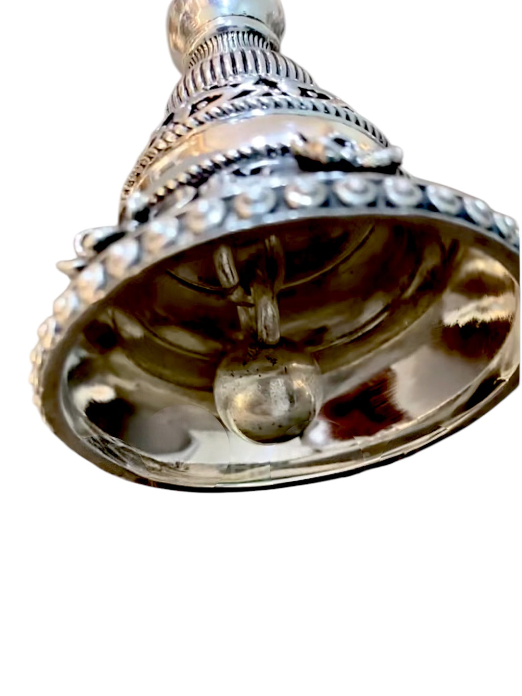 Pure Silver 3D Chakram Bell