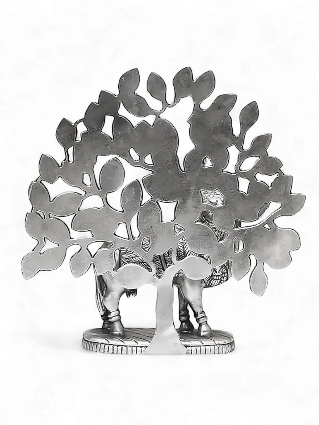 Pure Antique Silver Kamdhenu Cow Mataji Idol