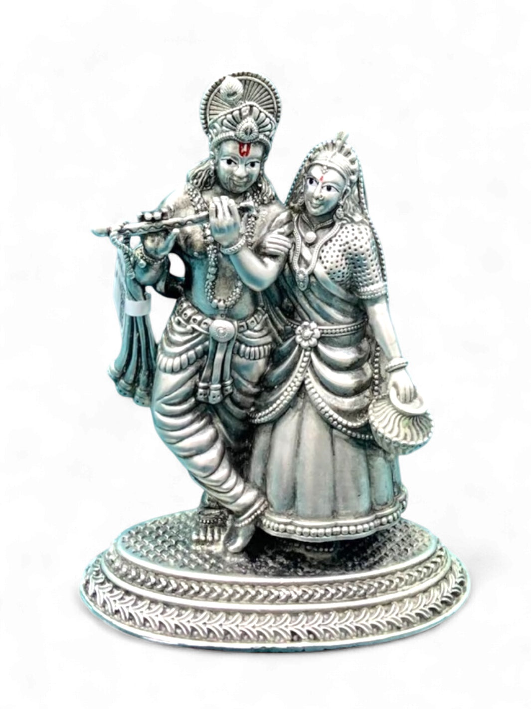Pure Silver Antique Finish Krishna Idol