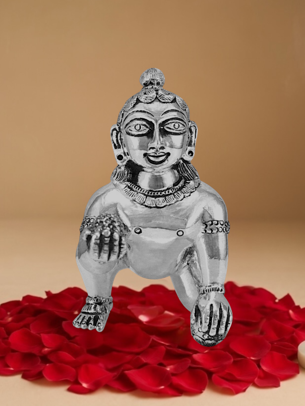 Pure Silver Ladoo Gopal Krishna Idol