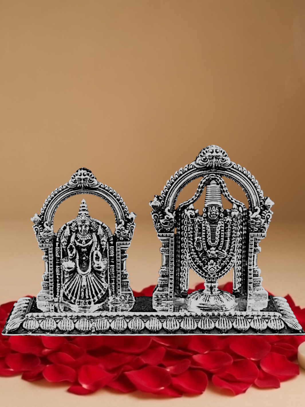 Pure Silver Tirupati Balaji and Padmavati Idol