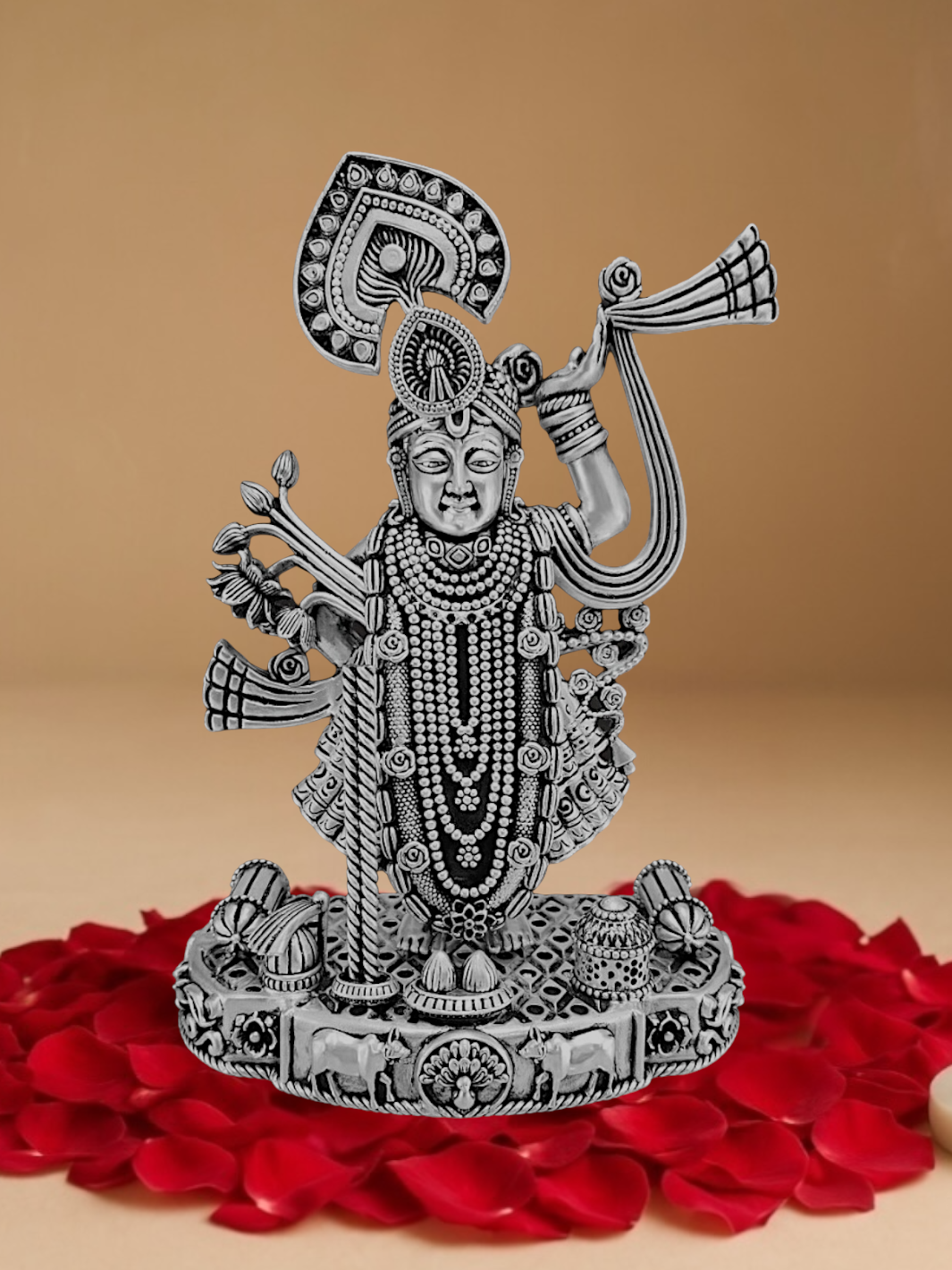 Pure Silver Shree Nathji Idol
