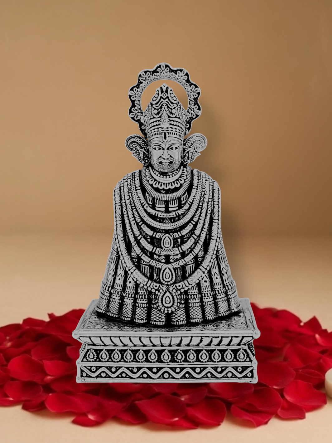 Pure Silver Shree Khatu Shyam Idol