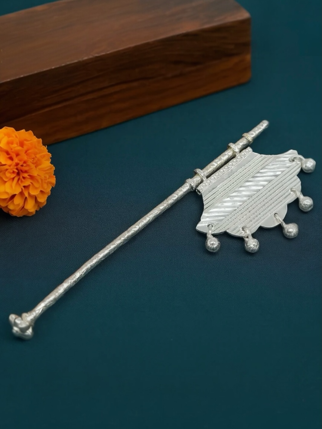 Pure Silver Antique Pankhi/ Fan