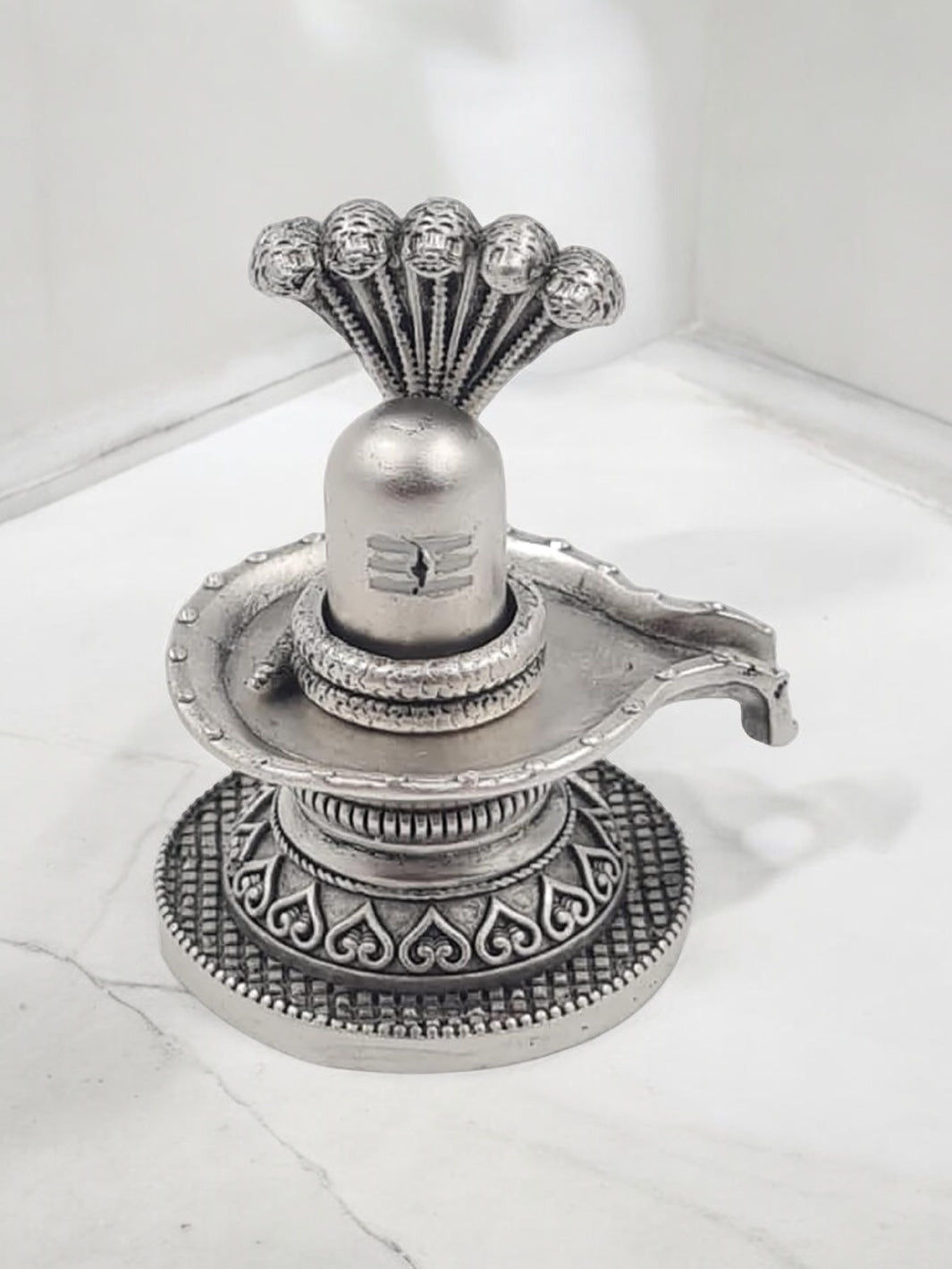 Pure Silver Lord Shivaling with abhishek kalash - PSA Jewels