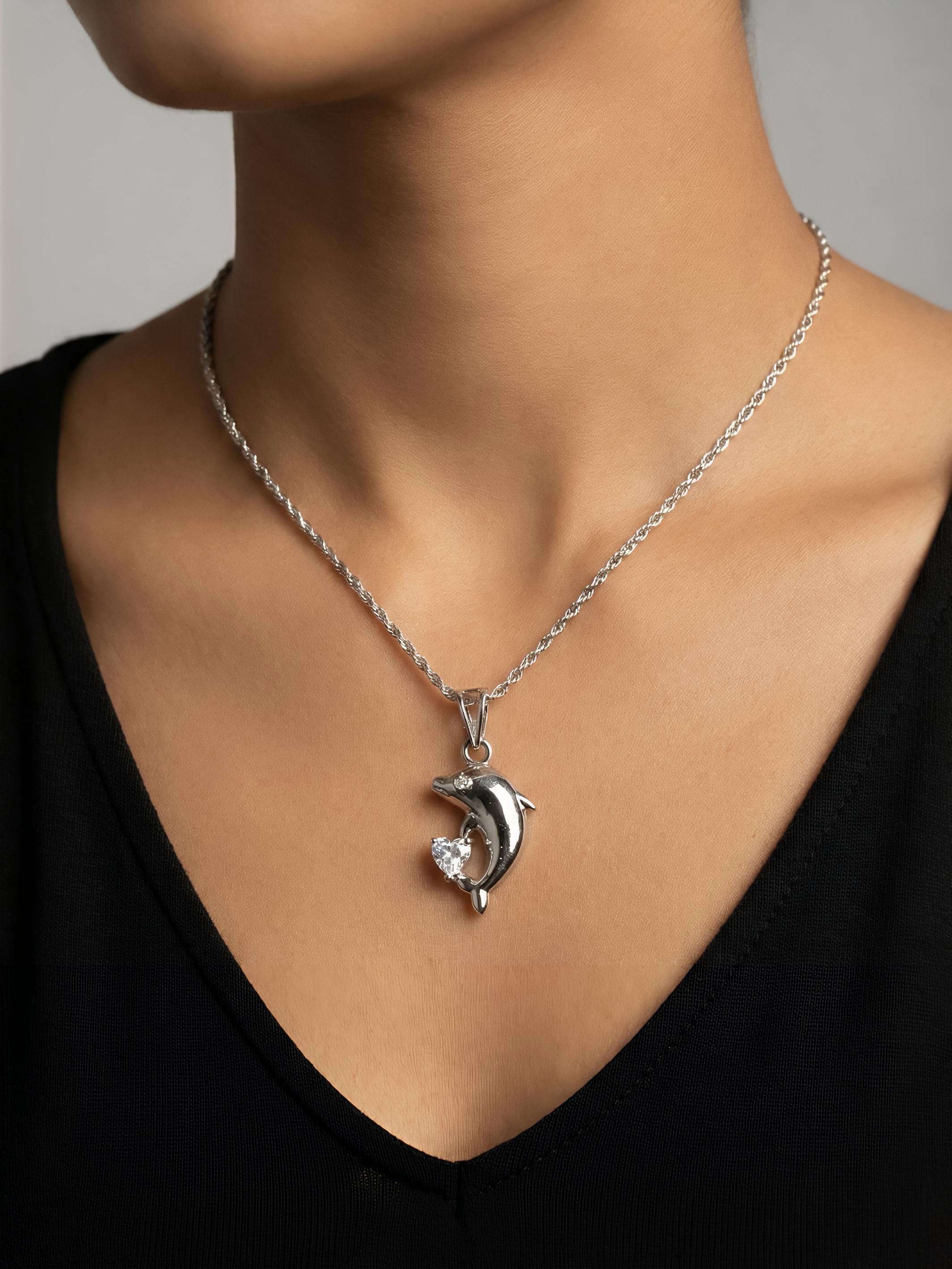 Sterling Silver Dolphin Pendant