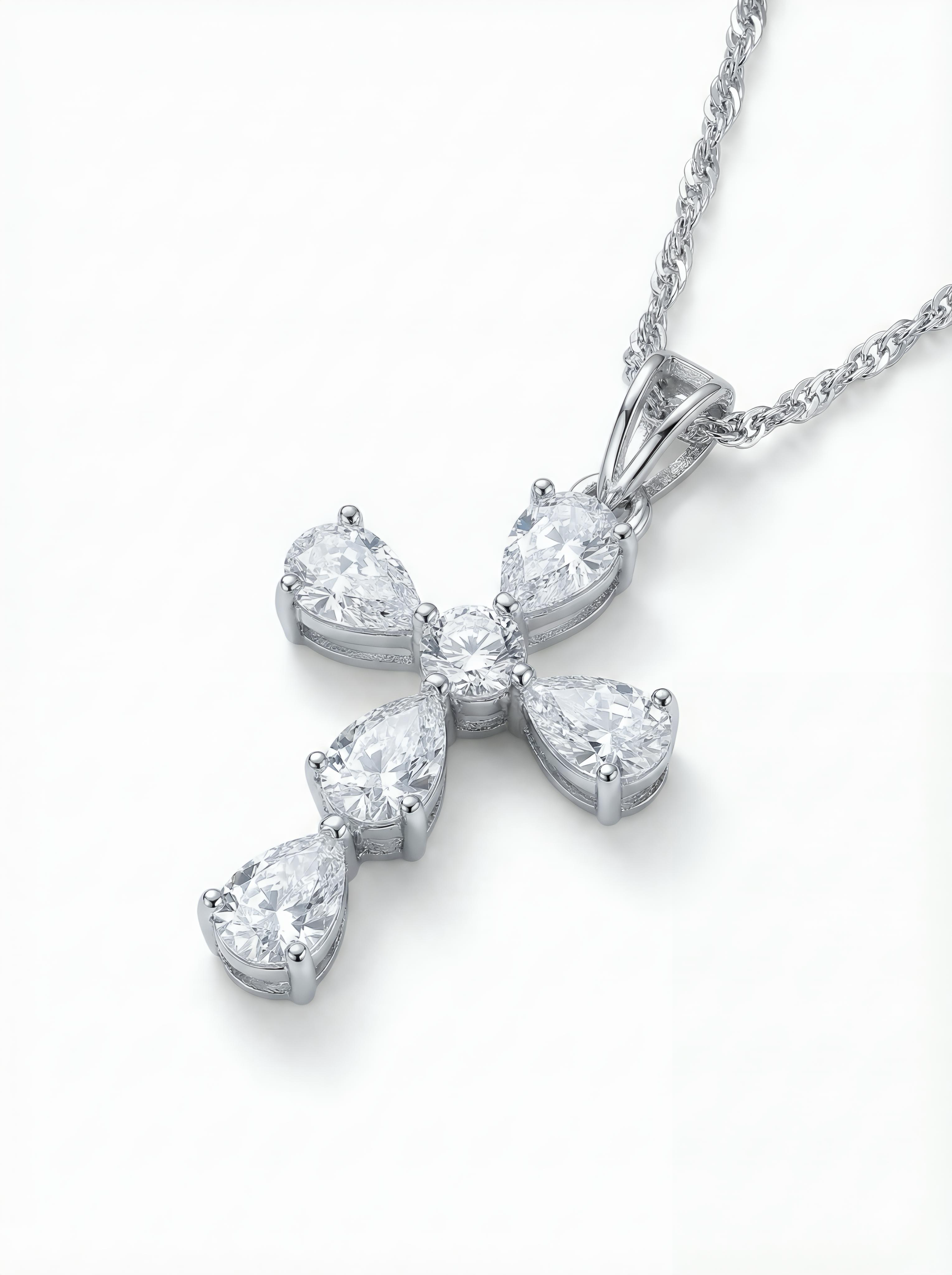 Sterling Silver Cross with Jesus Pendant