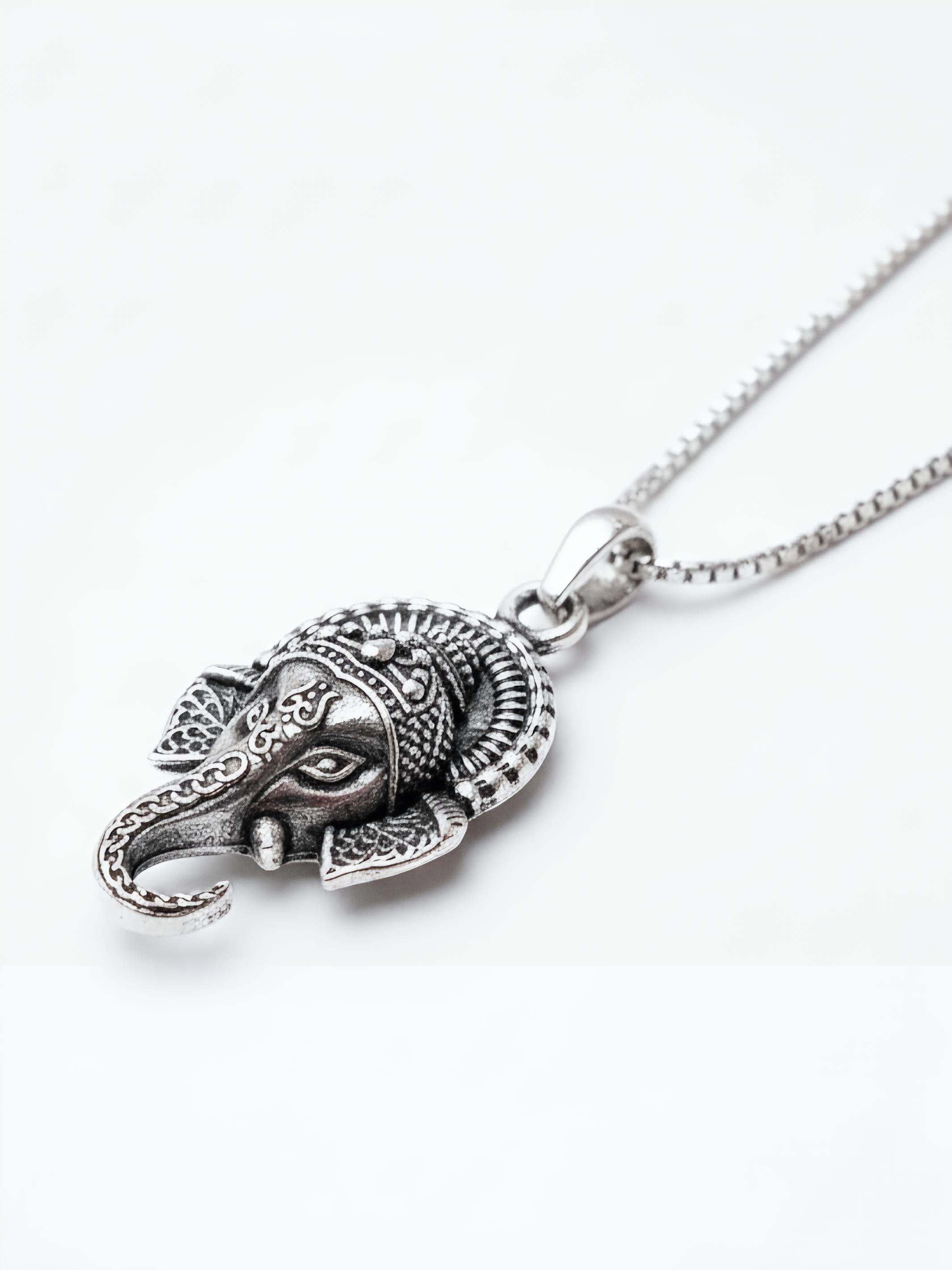 Ganapati Pure Silver Pendant