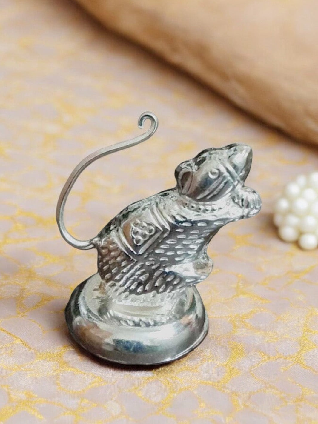 Pure Silver Chuha/Mushakraj Idol - PSA Jewels