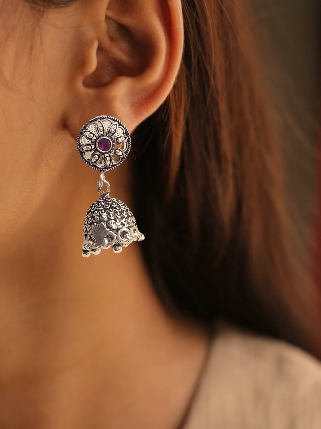 Floral Antique Silver Jumaki - PSA Jewels