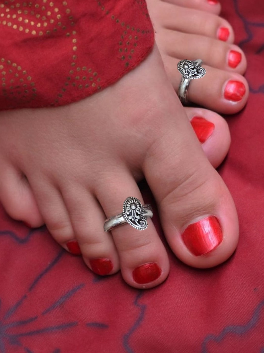 Artistic Pan Shaped Toe Rings - PSA Jewels
