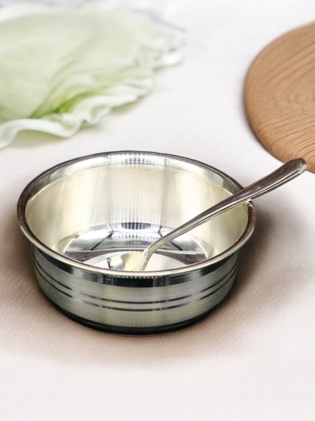 Pure Silver Bowl and Spoon Set - PSA Jewels